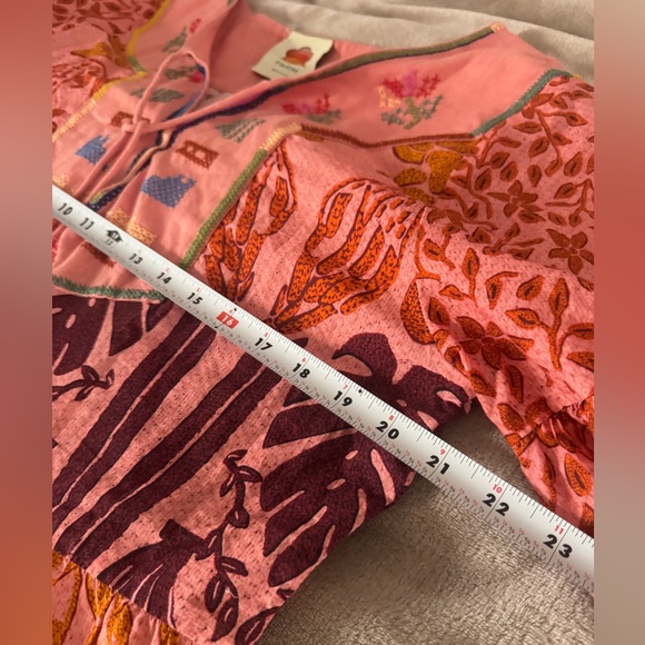 Farm Rio Pink Anika Macaws Maxi Dress XL Tropical Resort Boho Luxury - Picture 6 of 13